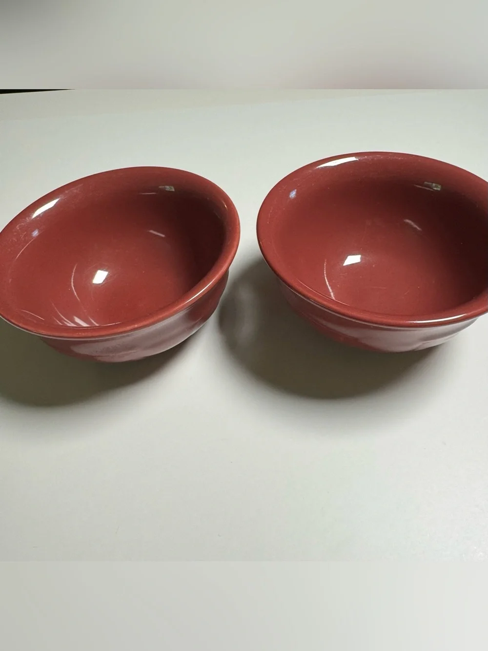 LONGABERGER Small Dessert Bowls WOVEN TRADITIONS Paprika Burgundy Pottery (2)